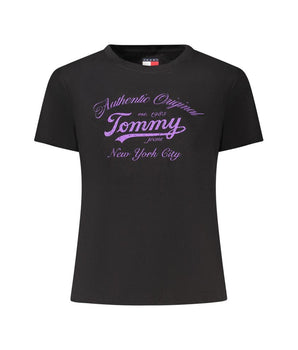 Tommy Hilfiger Black Cotton Women's T-Shirt