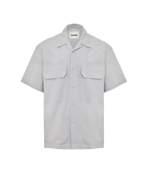 Jil Sander blue cotton short sleeve shirt