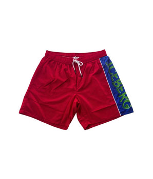 Iceberg Red Polyester Men's Swim Short