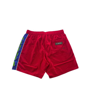 Iceberg Red Polyester Men's Swim Short