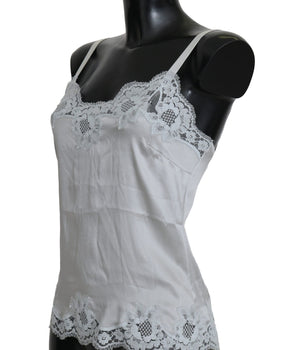 Dolce & Gabbana Green Silk Lace Dress Chemisole Lingerie