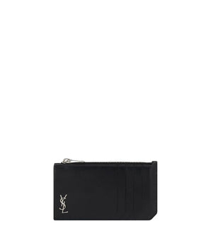 Saint Laurent Black Calf Leather Bos Taurus Wallet