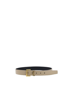 Saint Laurent Brown Calf Leather Bos Taurus Regular Belt