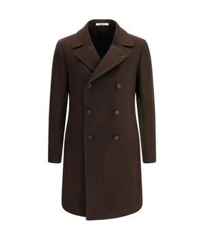 Tagliatore Brown Wool Coat