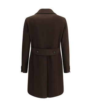 Tagliatore Brown Wool Coat