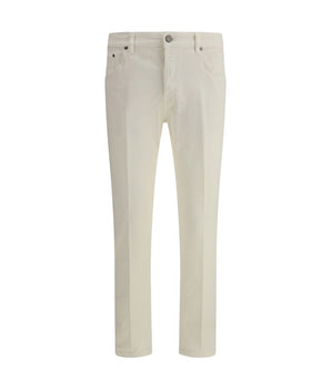 PT Torino Cream Cotton Slim Fit Jeans