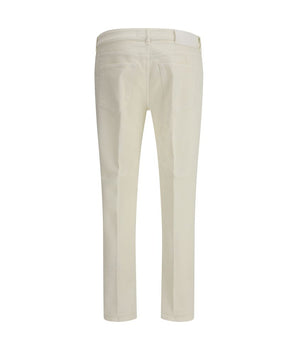PT Torino Cream Cotton Slim Fit Jeans