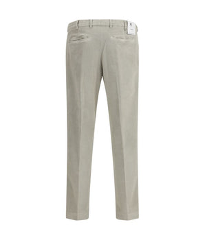 PT Torino Gray Cotton Casual Trousers