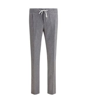 PT Torino Gray Fleece Wool Casual Pants