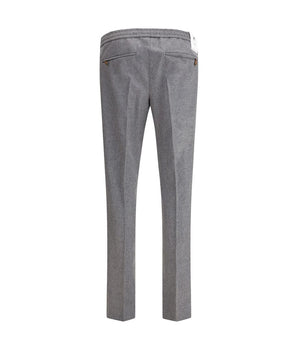 PT Torino Gray Fleece Wool Casual Pants