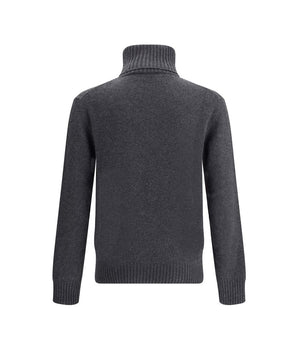 Ami Paris Gray Cashmere Turtleneck