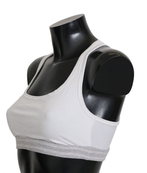 Dolce &amp; Gabbana Sujetador deportivo elástico blanco elegante