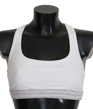 Dolce &amp; Gabbana Sujetador deportivo elástico blanco elegante