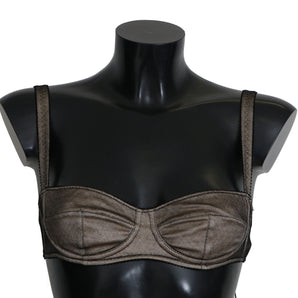 Dolce &amp; Gabbana Elegant Brown Stretch Bra Womens Underwear