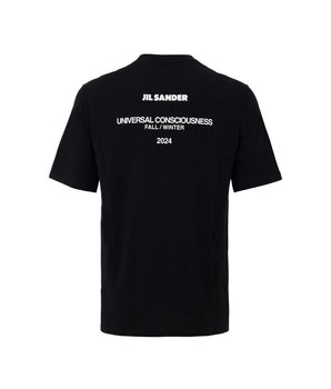 Jil Sander Black Cotton Long Dress