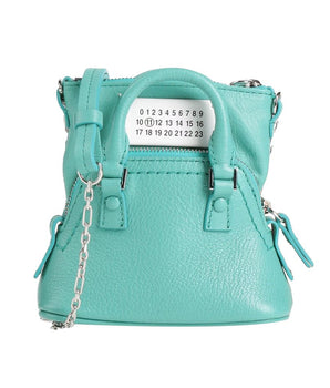 Maison Margiela Light Blue Goat Leather Women Shoulder Bag