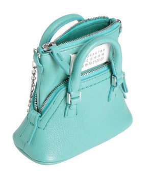 Maison Margiela Light Blue Goat Leather Women Shoulder Bag