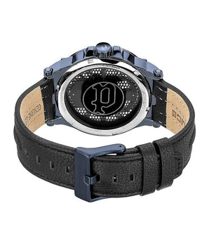 Police Black Leather Dress Watch