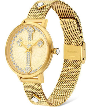 Police Gold Stainless Steel Dress Watch