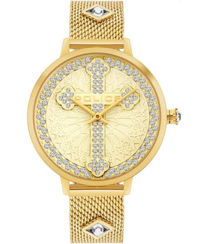 Police Gold Stainless Steel Dress Watch