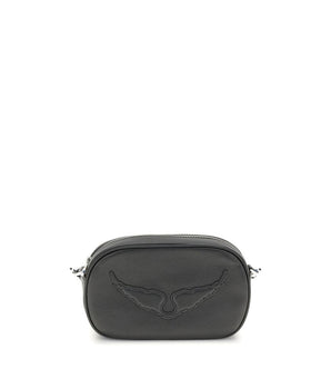 Zadig & Voltaire Black Calf Leather Bos Taurus Shoulder Bag
