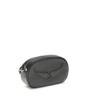 Zadig & Voltaire Black Calf Leather Bos Taurus Shoulder Bag