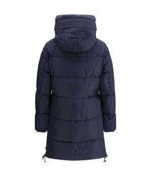 Parajumpers Blue Nylon Full-Length Jacket