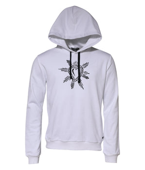 Dolce &amp; Gabbana White Sacred Heart Hooded Sweatshirt