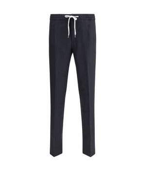 PT Torino Black Fleece Wool Casual Pants