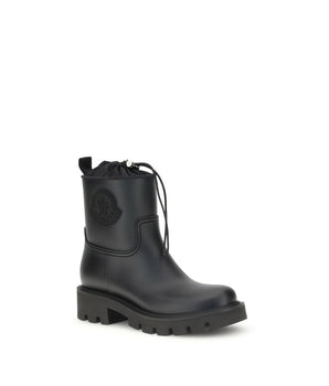 Moncler Black Rubber Lace-Up Boots