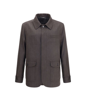 Brioni Brown Wool Coat