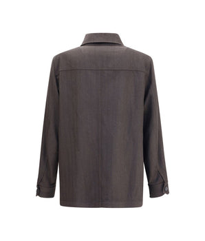 Brioni Brown Wool Coat