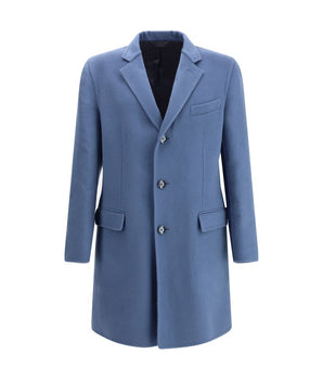 Brioni Light Blue Wool Coat