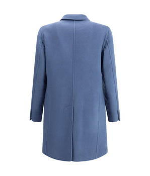 Brioni Light Blue Wool Coat