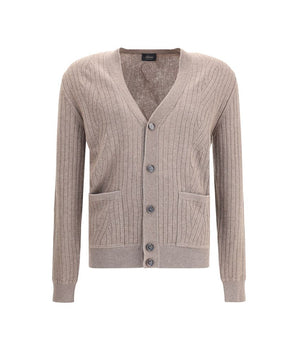 Brioni Brown Wool Cardigan