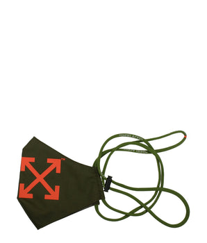 Green Polyester Off-White Facemask