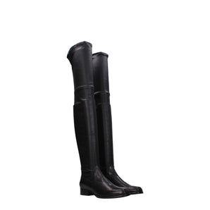 Parallèle Black Leather Over The Knee