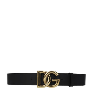 Dolce & Gabbana Black Leather Regular Belt