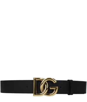 Dolce & Gabbana Black Leather Regular Belt