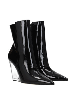 Stuart Weitzman black leather ankle boots