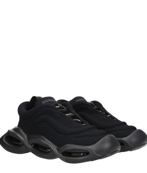 Dolce & Gabbana Black Fabric Chunky Sneakers
