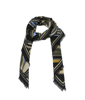 Salvatore Ferragamo Black Wool Foulard
