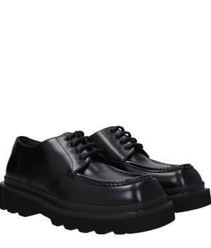 Dolce & Gabbana Black Leather Oxfords And Derbies
