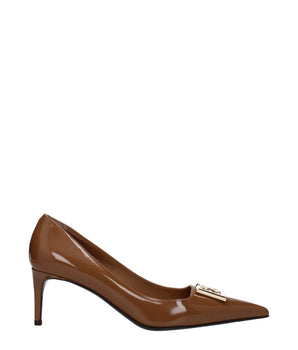 Dolce & Gabbana Brown Leather High Heel Pumps