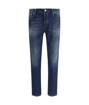 PT Torino Blue Cotton Slim Fit Jeans