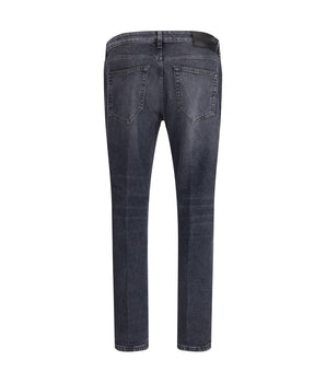 PT Torino Gray Cotton Slim Fit Jeans