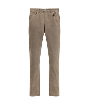 PT Torino Beige Cotton Casual Pants