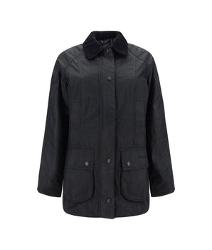 Barbour Black Cotton Coat