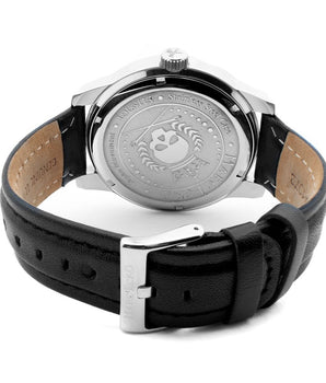 Marc Ecko Black Leather Dress Watch