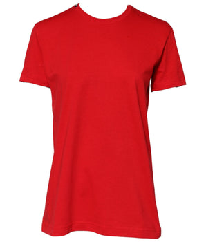 Dolce &amp; Gabbana Red Crew Neck Short Sleeves Top T-Shirt